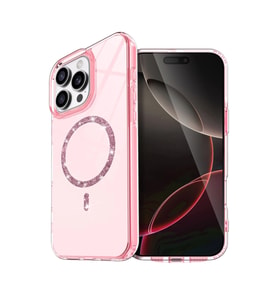İphone 14 Pro Max Live Diamond Magsafe Kapak - Pembe