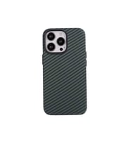 Apple iPhone 12 Pro Uyumlu Kılıf Karbon Fiber Tasarımlı Zore Karbono Kapak (Koyu Yeşil)
