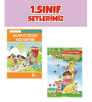 Ata 1.Sınıf Büyük Boy Kılavuz Çizgili Yazı Defteri Seti (Karışık)