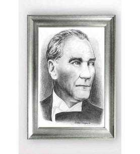 Gümüş Çerçeveli Atatürk Tablo cv843