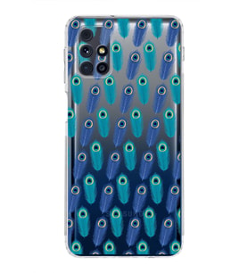 PrintiFy Samsung Galaxy M31s ile Uyumlu Nazar Boncuğu 4 Baskılı Kamera Korumalı Şeffaf Silikon Kılıf
