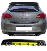Opel Astra J HB Sarı Difüzör Çiftli Yuvarlak Egzoz Görünümlü D Tip Difizör