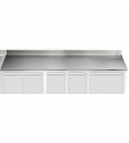 Electrolux Professional Üst Tabla, Sırtlı, 3500 Mm, 1,5 Mm Kalınlıkta Üst Tabla 18 Mm Kalınlığında Ses Sönümlendirici Malzeme Ve Ayrıca 2 Paslanmaz Kayıtla Güçlendirilmiştir - Modular Line TPLA35A