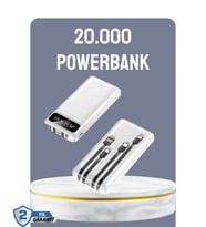 Hızlı Şarj Destekli 20.000mah Powerbank Usb Type-c Lightning Lcd