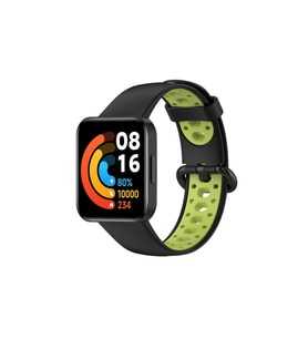 Xiaomi Redmi Watch 2 Spor Delikli Kordon - Siyah-yeşil