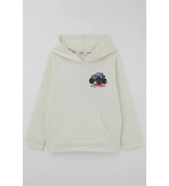 Breeze Erkek Çocuk Sweatshirt Macera Temalı Arazi Aracı Sırt Baskı Detaylı 4-8 Yaş , Ekru