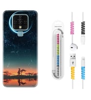 Tecno Camon 16 18P Pova 3 Pova Neo Kılıf Kablo Koruma Spiral Silikon Ay ve Kız 1720