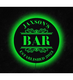 Kişiselleştirilebilir Bar Tasarımlı Led Mdf Duvar Tablosu, 6mm Ahşap Duvar Dekoru