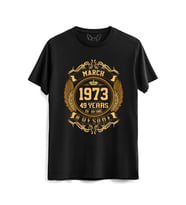 Vintage Gold Awesome Series March 1973 Siyah Tshirt