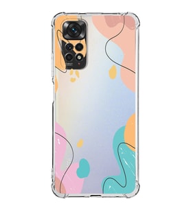 Xiaomi Redmi Note 11s Kamera   Korumalı Antishock Kapak Karışık Renkler Tasarımlı Şeffaf Kılıf