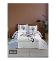 Sofline Çift Kişilik Kapitone Yatak Örtüsü, Klasik Desenli Model - Beste Kahve (250 X 260cm)