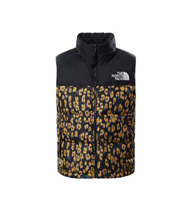 The North Face W Printed 1996 Retro Nuptse Vest Kadın Yeleği NF0A5IXL28A1 Siyah