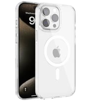 iPhone 15 Pro Max Gleam PC Sert Magsafe Kılıf - Şeffaf