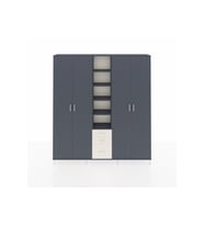Arges Dolap 17 Raflı 3 Çekmeceli 4 Kapaklı 220x30x243 Antrasit-Antrasit/Aytaşı