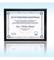 Kişiye Özel Öğretmenlere Özel Mesajlı Teşekkür Sertifikası