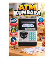 Şifreli ATM Kumbara – Otomatik Kâğıt Para Alan, Bozuk Para Girişli Çocuk Kasası