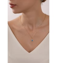 Altın Kaplama Opal Taşlı Kolye,  sevgililer günü çiçeği, sevgiliye çiçek, doğum günü çiçeği, yeni iş çiçeği, geçmiş olsun çiçeği, kız arkadaş çiçeği, anneye çiçek