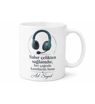 Çağrı Merkezi Temsilcisine Hediye Sabır Müşteri Şikayeti Kulaklık Kupa Bardak