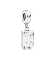 Nur Silver Sallantılı Valiz Gümüş Charm NUR-BL01404