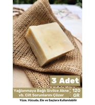 Lüks %100 Doğal Güzel Kokulu El Yüz Saç Vücut Cilt Orijinal Bitkisel Sarımsaklı Sabun 120G - 3 Adet