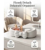 Fiyonk Detaylı Dekoratif Organizer ve Şık Takı Çanağı