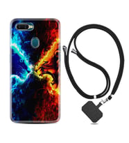 Oppo A5S A15 A16 A54 A55 A73 A74 Kılıf Boyun Askılı Silikon Red Blue Leon 1714