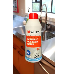 Würth Paslanmaz Çelik Yüzeyi Parlatma Temizleme Bakım Pastası