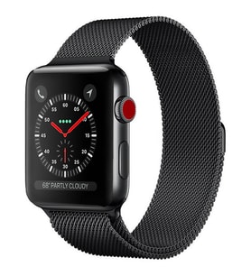 Ally Apple Watch 7-8 41mm 6-5-4 40mm Kayış Kordon Metal Milano Loop 3-2-1 38mm (Siyah)
