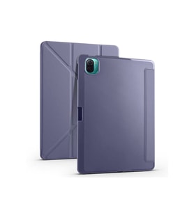 Xiaomi Mi Pad 5 Kalemlikli Standlı Katlanabilir Tablet Kılıfı (Mor)