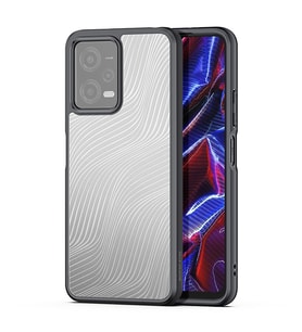 Dux Ducis Redmi Note 12 5G-Note 12R Pro-Poco X5 5G Aimo Series Premium Buzlu Sert PC-TPU Kılıf (Siyah)