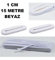 Lastik Sert Yumuşak Çamaşır Don Etek Bel Paça Bebe Lastiği Yassı Yumuşak 1 Cm Beyaz 15 Metre Stoktan