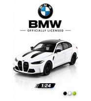 1:24 Ölçek BMW G80 M3 CSL LCI Diecast Metal Maket Araba Beyaz - Açılır Kapı ve Detaylı Motor