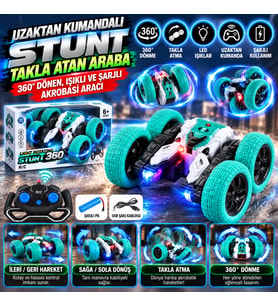DW02A LİGHT ROTATİNG STUNT 360 DRC OYUNCAK KUMANDALI ARABA (adet fiyatıdır)