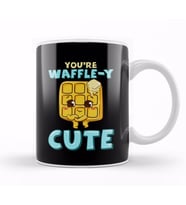 Funny You're Waffle y Cute Waffle Breakfast Pun Kupa Bardak Porselen