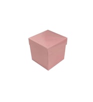 Komple Karton Kutu Düz Renk 7X7X7 CM (25 Adet)  Pembe