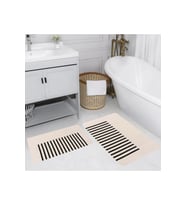 Rovigo Home Dijital Baskılı 2'li Banyo paspas Takımı RVG5190 (Bej)