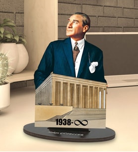 Kişiye Özel 100. Yıl Atatürk Tasarımlı Karikatür Biblo