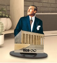 Kişiye Özel 100. Yıl Atatürk Tasarımlı Karikatür Biblo