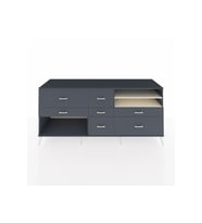 Kronos Konsol 2 Raflı 7 Çekmeceli  220x59x99 Antrasit-Aytaşı/Antrasit