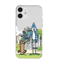 Iphone 12 Uyumlu Mordecai ve Rigby Tasarımlı Şeffaf Telefon Kılıfı