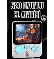 Mini Atari El Atarisi 3.5 İnç Ekran Çift Konsol 666 Adet Retro Oyun Gameboy El Atarisi