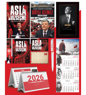 Asla Vazgeçme - Ayraç - Kartpostal - Poster - Böyle Gitmez -  2026 Ajanda İstikbal - Sakarya Duvar Takvimi - Masa Takvimi
