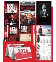 Asla Vazgeçme - Ayraç - Kartpostal - Poster - Böyle Gitmez -  2026 Ajanda İstikbal - Sakarya Duvar Takvimi - Masa Takvimi