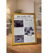 Anı Gazetesi Tasarımlı Fotoğraf Çerçevesi Arkadaşlık Tablosu