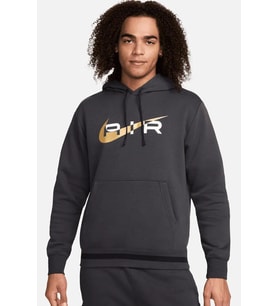 Nike Sportswear Air Fleece Hoodie Erkek Kapüşonlu Sweatshirt Antrasit