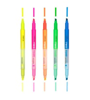 Lineplus Two Tone Fosforlu + Pastel İşaretleme Kalemi 5'li Set 