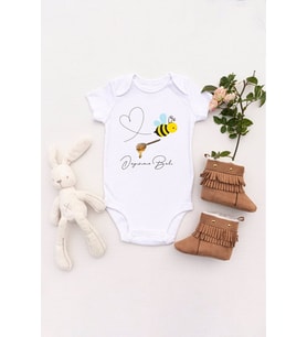 Unisex Bebek Dayısının Balı Baskılı Body Zıbın