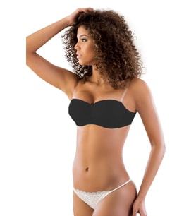 SİYAH MI Emay 702 Şeffaf Askılı Push-Up Sütyen