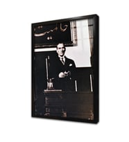 Atatürk Mecliste Konuşma Yaparken Çerçeveli Cam Tablo