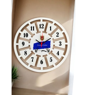 Uzman Duvar Saati 40cm 001 (Beyaz)